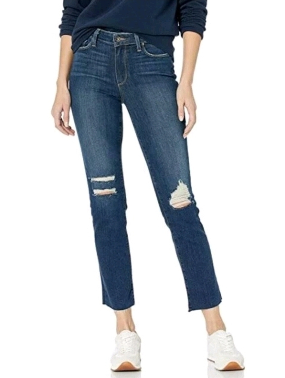 ❤️ PAIGE JACQUELINE STRAIGHT DISTRESSED JEANS, 0 (25)